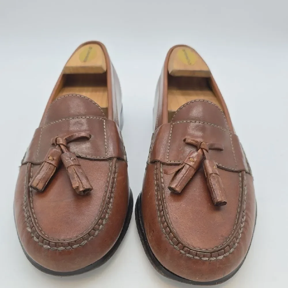 Cole Haan Tan Leather Tassel Loafers